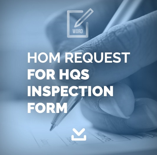 HOM Request For HQS Inspection Form