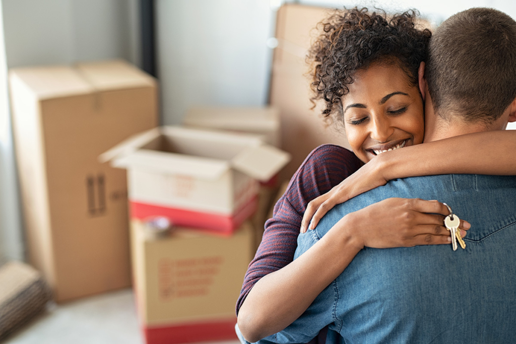 a woman moves into an apartment