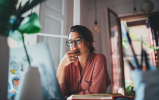 woman at desk
