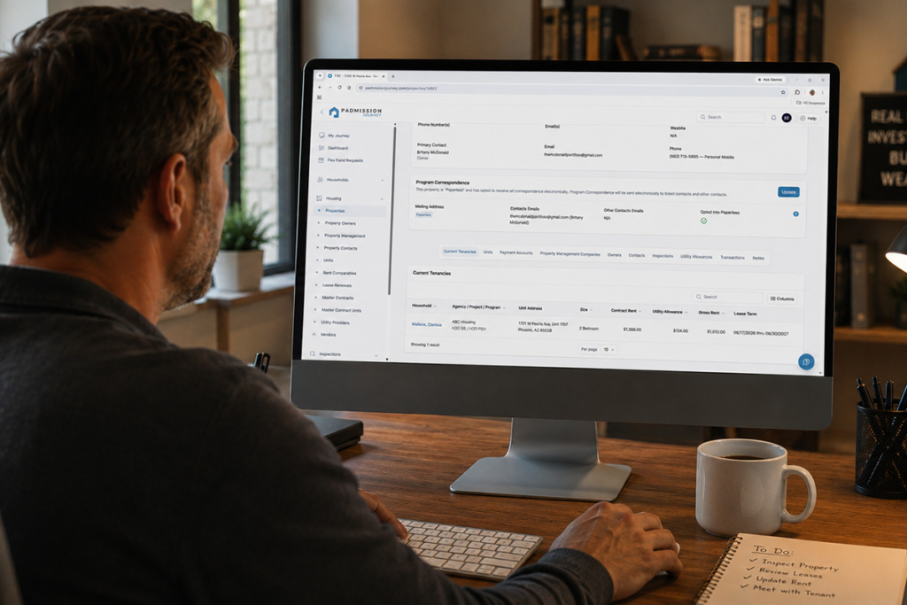 a landlord using Padmission Journey